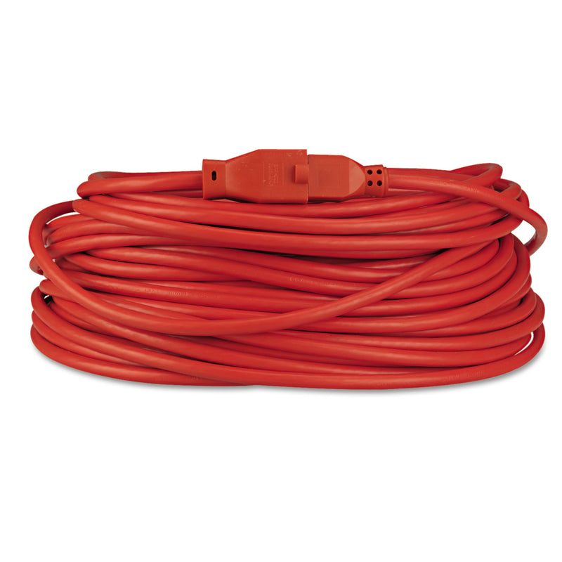 Innovera Indoor/Outdoor Extension Cord, 100 ft, 10 A, Orange