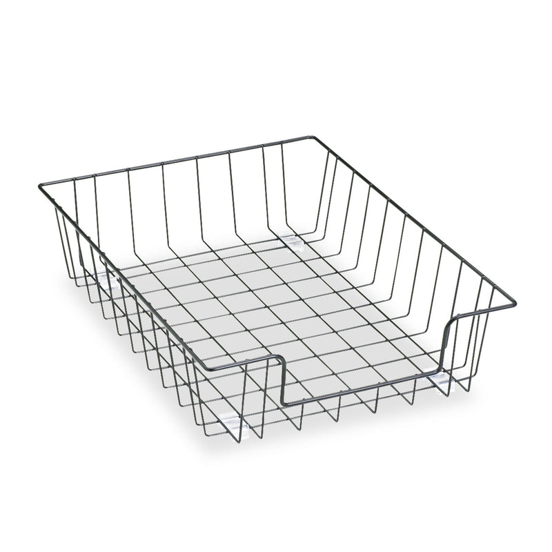 Fellowes Wire Desk Tray Organizer, 1 Section, Letter Size Files, 10" x 14.13" x 3", Black