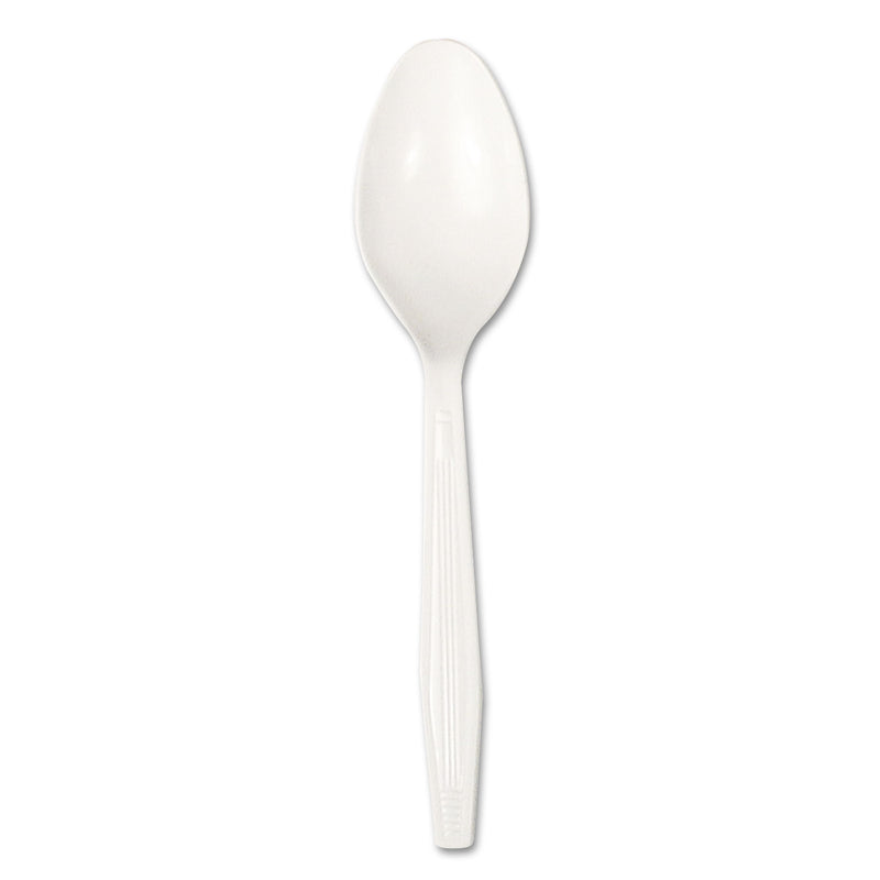 Boardwalk Heavyweight Polystyrene Cutlery, Teaspoon, White, 1000/Carton