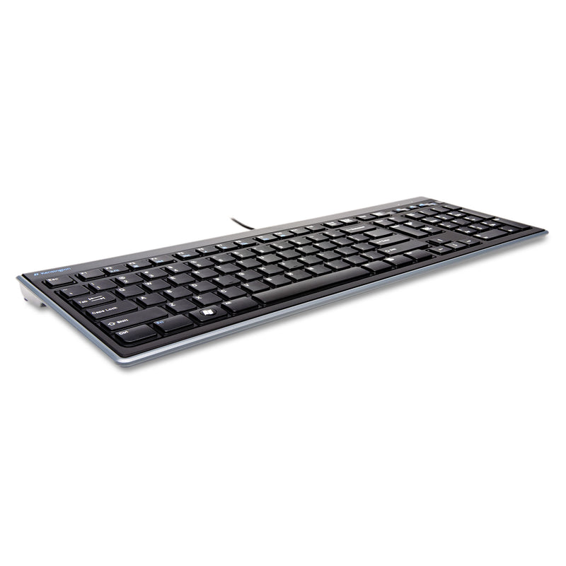 Kensington Slim Type Standard Keyboard, 104 Keys, Black