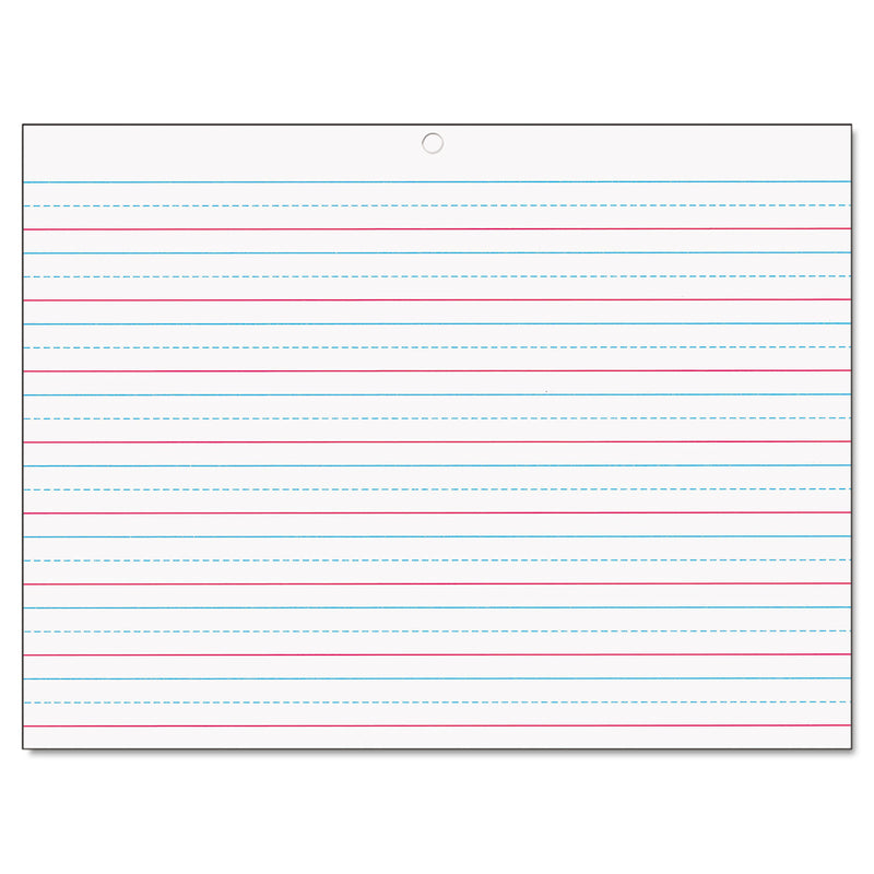 Pacon Multi-Sensory Handwriting Tablet, 5/8" Long Rule, 8 x 10.5, 40/Pad