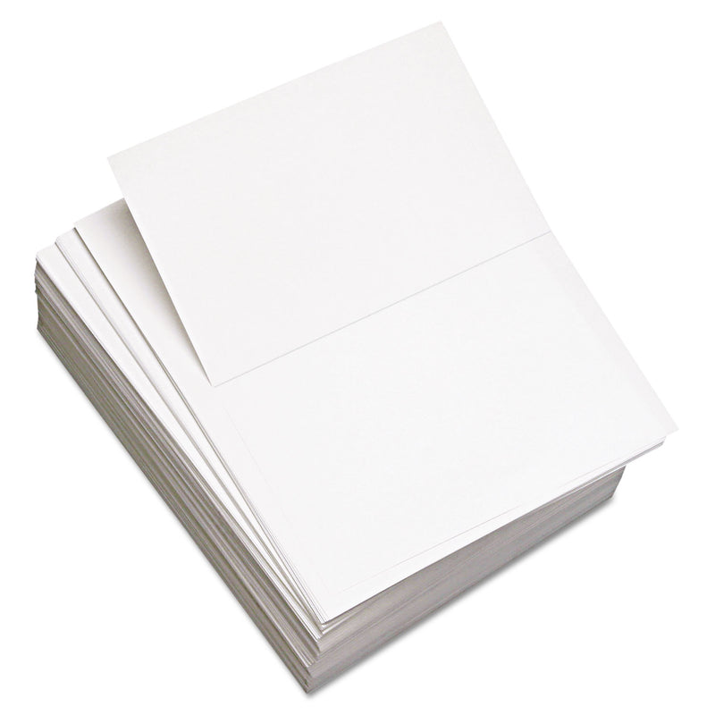 Lettermark Custom Cut-Sheet Copy Paper, 92 Bright, Micro-Perforated 5.5" from Top, 20lb Bond Weight, 8.5 x 11, White, 500/Ream, 5 RM/CT