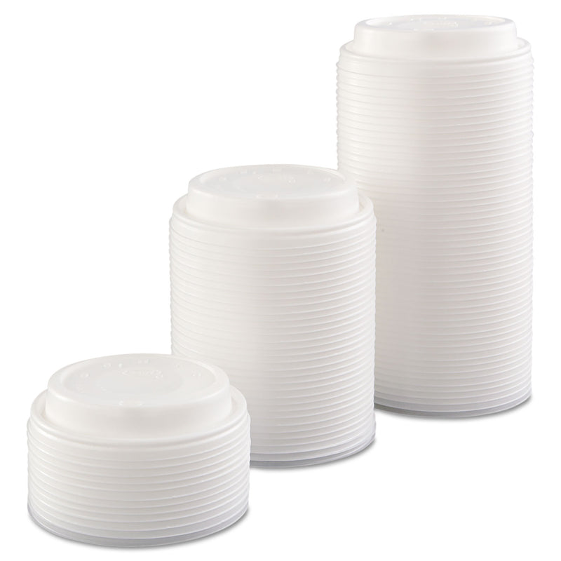 Dart Cappuccino Dome Sipper Lids, Fits 12 oz to 24 oz Cups, White, 1,000/Carton