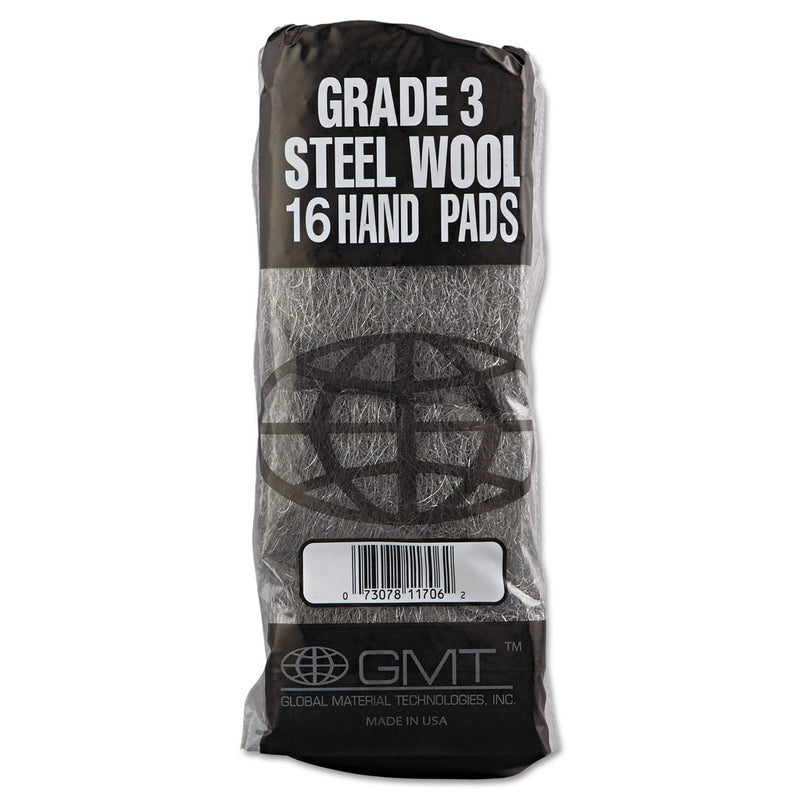 GMT Industrial-Quality Steel Wool Hand Pads,