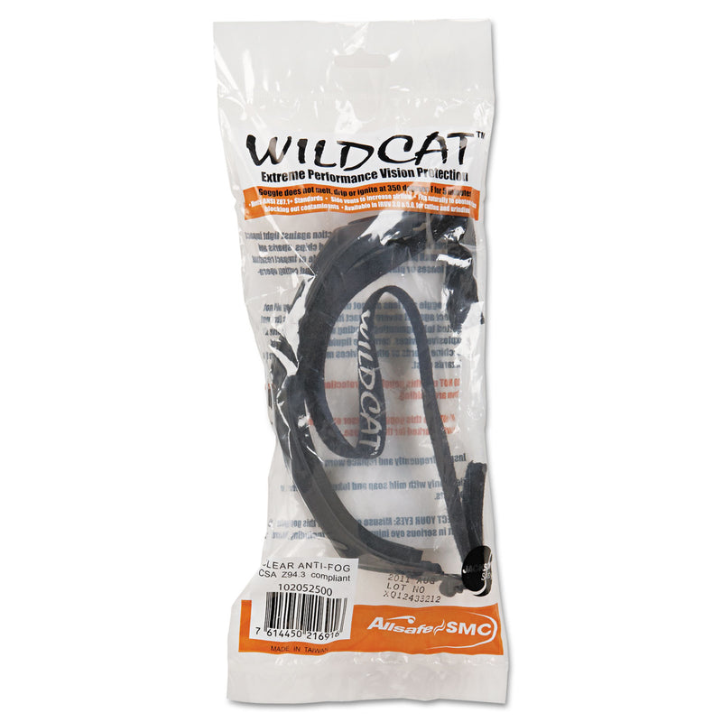KleenGuard V80 WildCat Safety Goggles, Black Frame, Clear Lens
