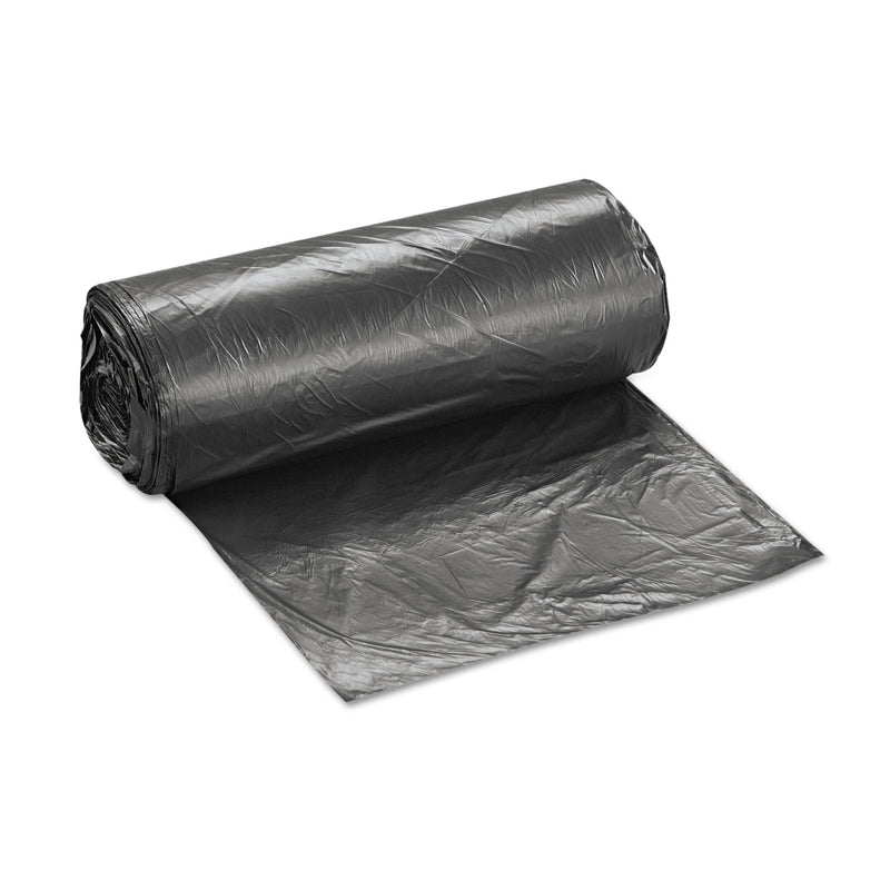 Inteplast Group High-Density Commercial Can Liners, 16 gal, 8 microns, 24" x 33", Black, 1,000/Carton