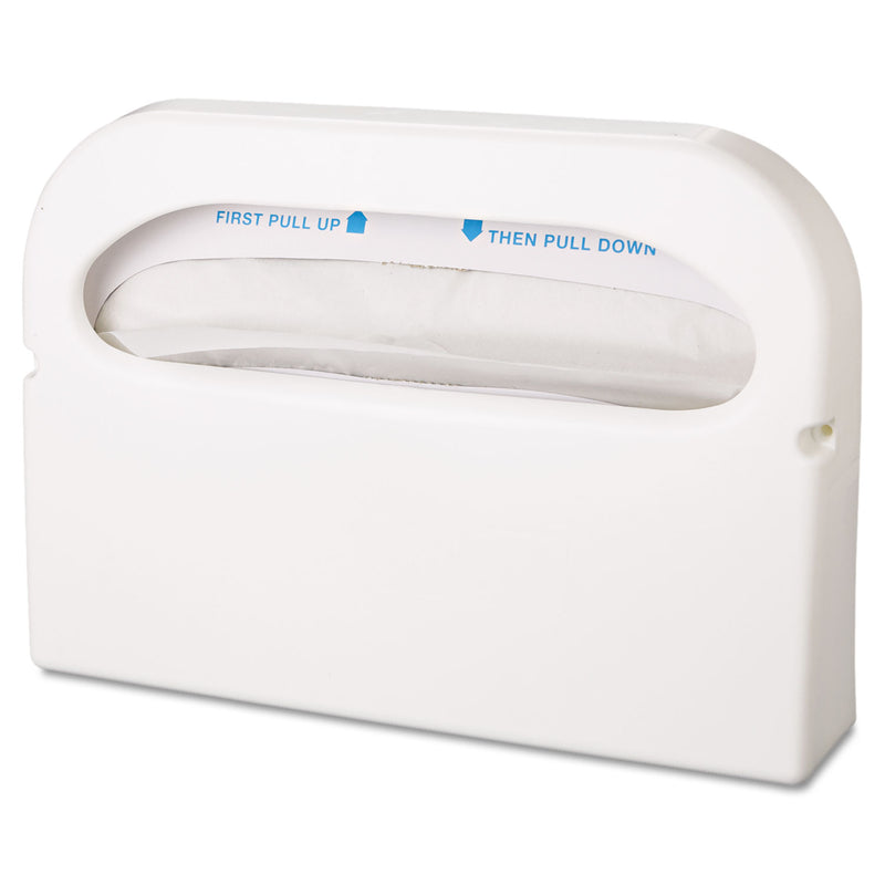 HOSPECO Health Gards Toilet Seat Cover Dispenser, Half-Fold, 16 x 3.25 x 11.5, White, 2/Box