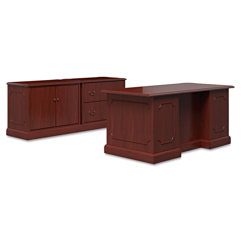 HON 94000 Series Lateral File, 2 File Drawers, Mahogany, 37.5" x 20.5" x 29.5"