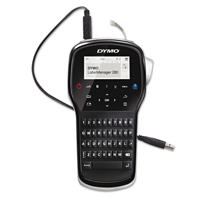 DYMO LabelManager 280 Label Maker, 0.6"/s Print Speed, 4 x 2.3 x 7.9