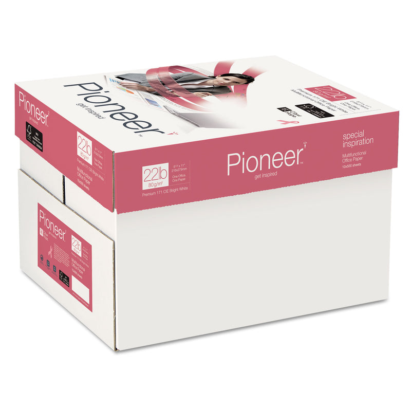 Pioneer Premium Multipurpose Paper, 99 Bright, 22 lb Bond Weight, 8.5 x 11, Bright White, 500 Sheets/Ream, 10 Reams/Carton