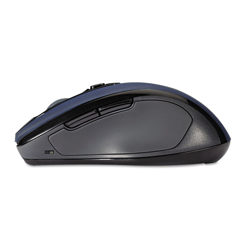 Kensington Pro Fit Mid-Size Wireless Mouse, 2.4 GHz Frequency/30 ft Wireless Range, Right Hand Use, Sapphire Blue