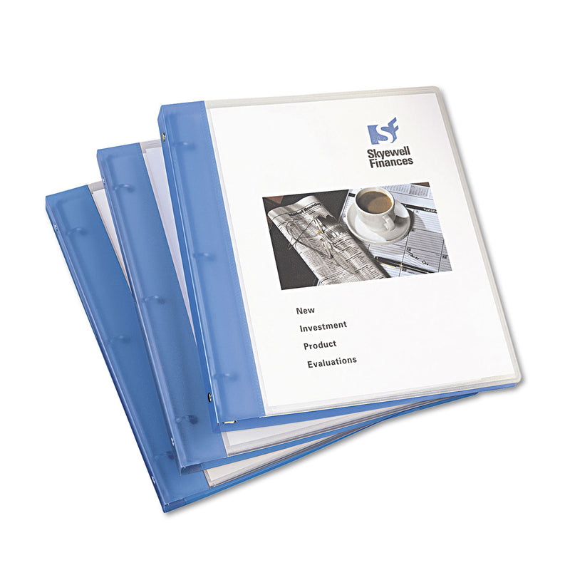 Avery Flexible View Binder with Round Rings, 3 Rings, 0.5" Capacity, 11 x 8.5, Blue