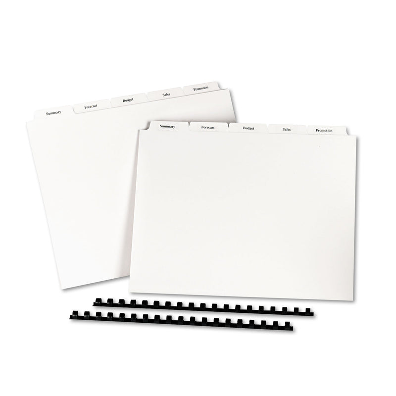 Avery Customizable Print-On Dividers, Unpunched, For Xerox 5090 Copiers, 5-Tab, 11 x 8.5, White, 30 Sets