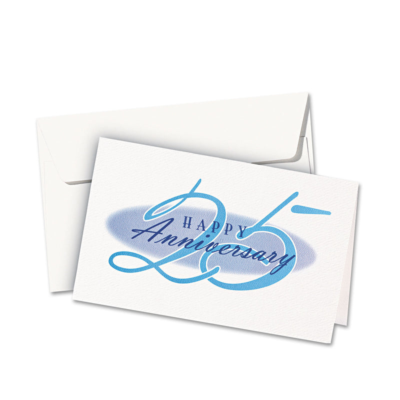 Avery Half-Fold Greeting Cards with Envelopes, Inkjet, 65 lb, 5.5 x 8.5, Textured Uncoated White, 1 Card/Sheet, 30 Sheets/Box