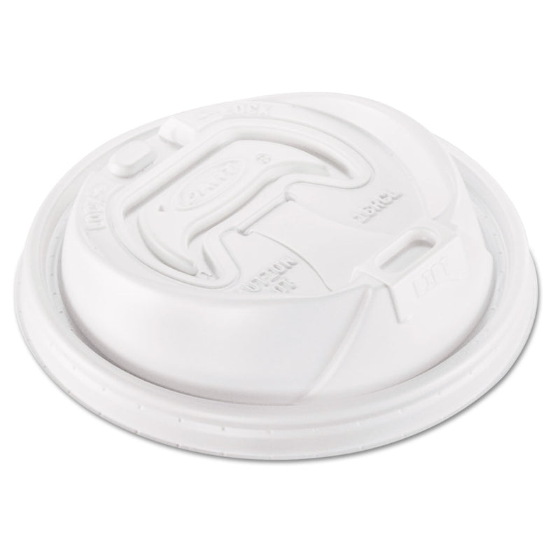 Dart Optima Reclosable Lid, Fits 12 oz to 24 oz Foam Cups, White, 100 Pack, 10 Packs/Carton