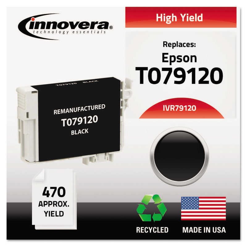 Innovera Remanufactured Black High-Yield Ink, Replacement for 79 (T079120), 470 Page-Yield