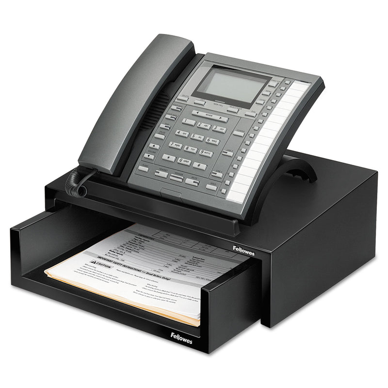 Fellowes Designer Suites™ Telephone Stand, 13 x 9.13 x 4.38, Black Pearl