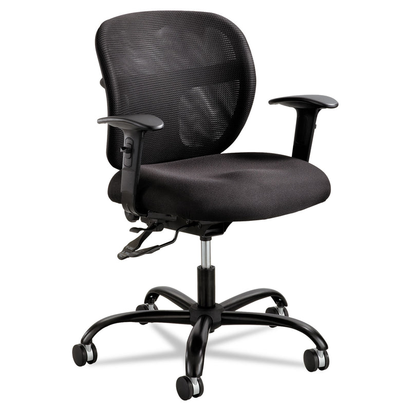 Safco Vue Intensive-Use Mesh Task Chair, Supports Up to 500 lb, 18.5" to 21" Seat Height, Black