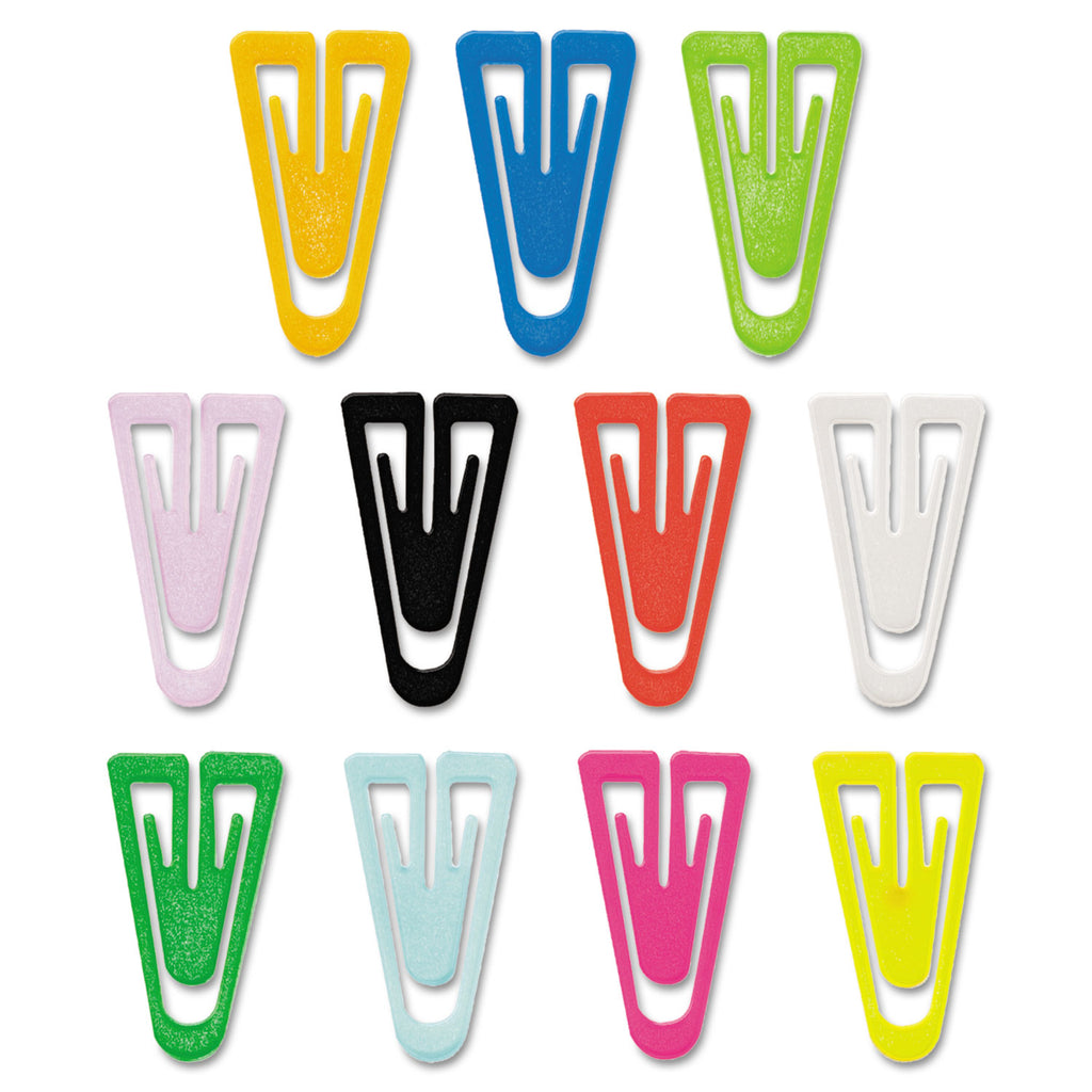 Plastiklips Paper Clips, Extra Large, Smooth, Assorted Colors, 50