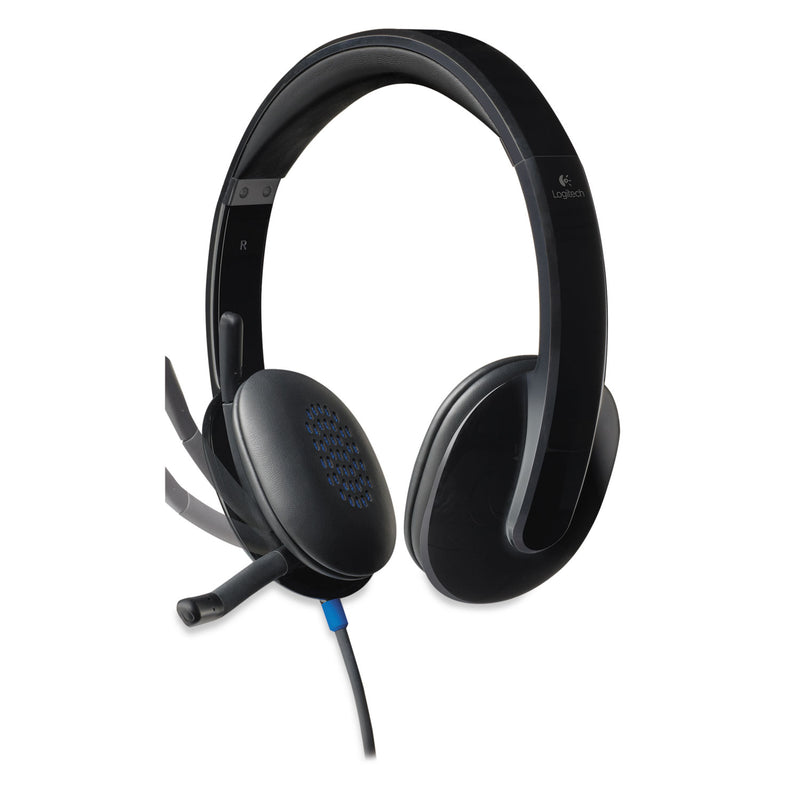 Logitech H540 Corded Headset, USB, Black