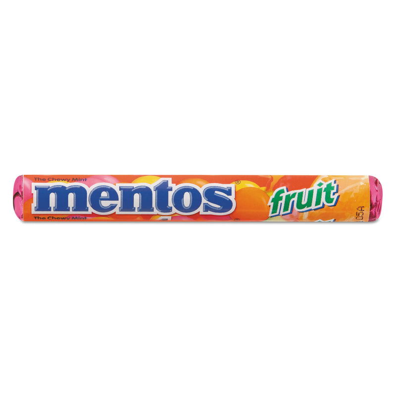 Mentos Chewy Mints, 1.32 oz, Mixed Fruit, 15 Rolls/Box