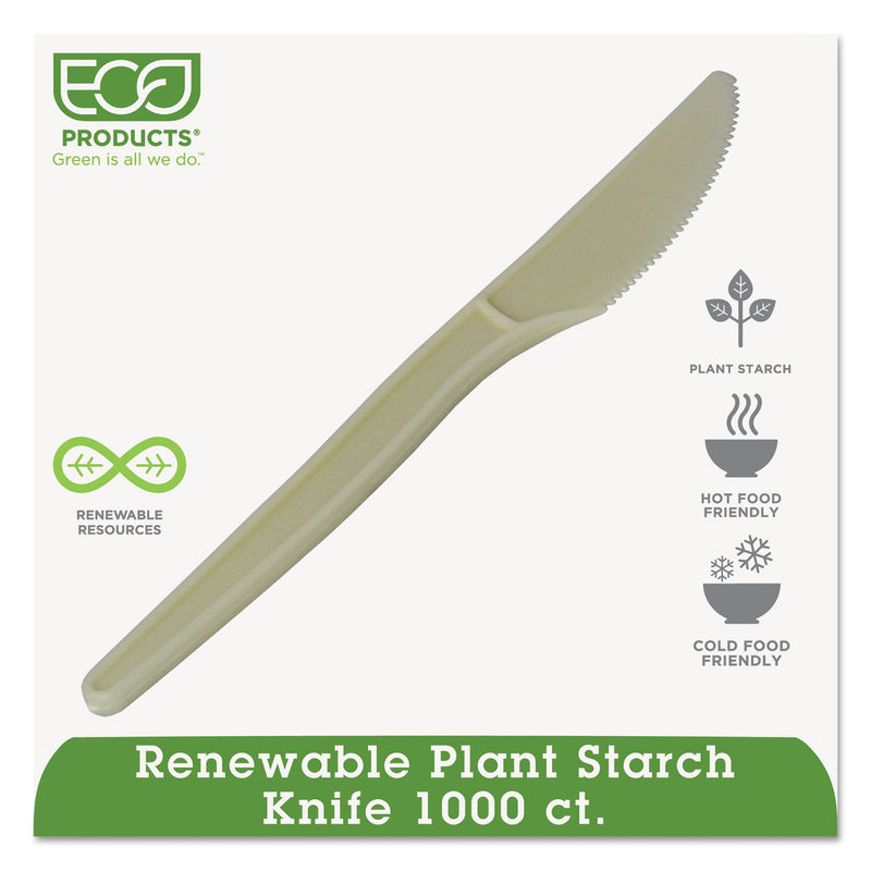 Eco-Products Plant Starch Knife - 7", 50/Pack, 20 Pack/Carton