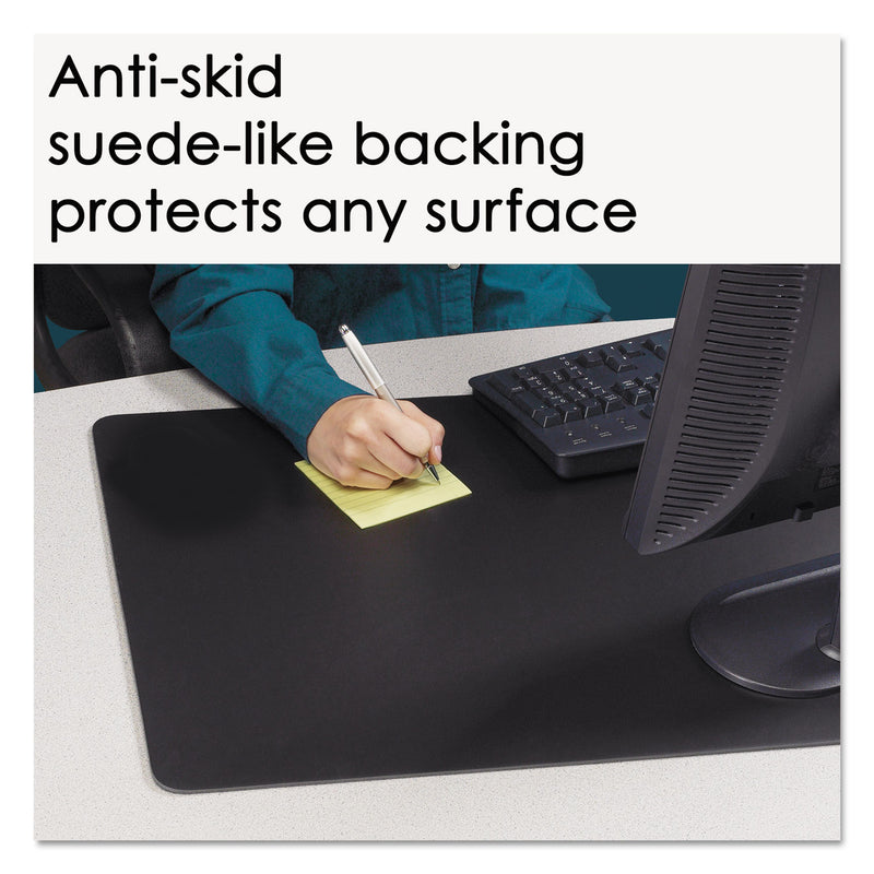 Artistic Rhinolin II Desk Pad with Antimicrobial Protection, 24 x 17, Black