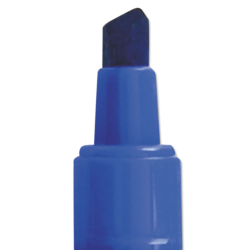Quartet EnduraGlide Dry Erase Marker, Broad Chisel Tip, Blue, Dozen
