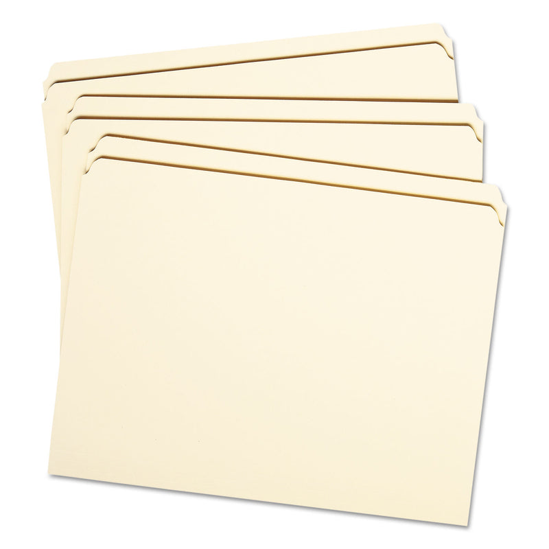 Smead Reinforced Tab Manila File Folders, Straight Tabs, Letter Size, 0.75" Expansion, 11-pt Manila, 100/Box