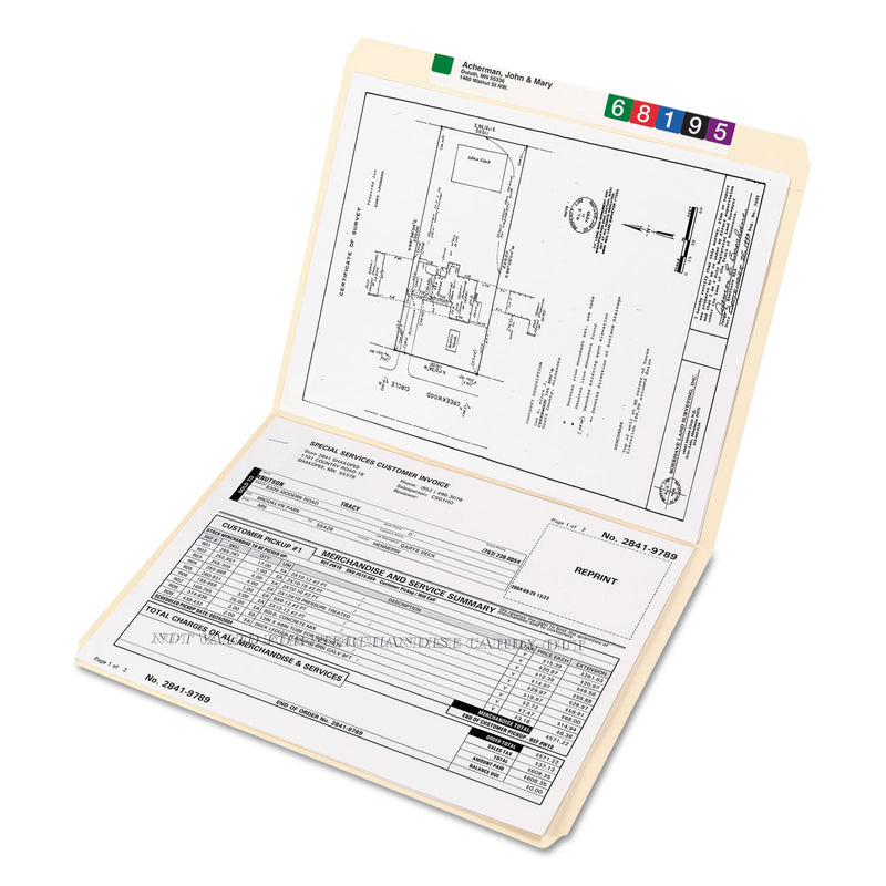 Smead Reinforced Tab Manila File Folders, Straight Tabs, Letter Size, 0.75" Expansion, 11-pt Manila, 100/Box