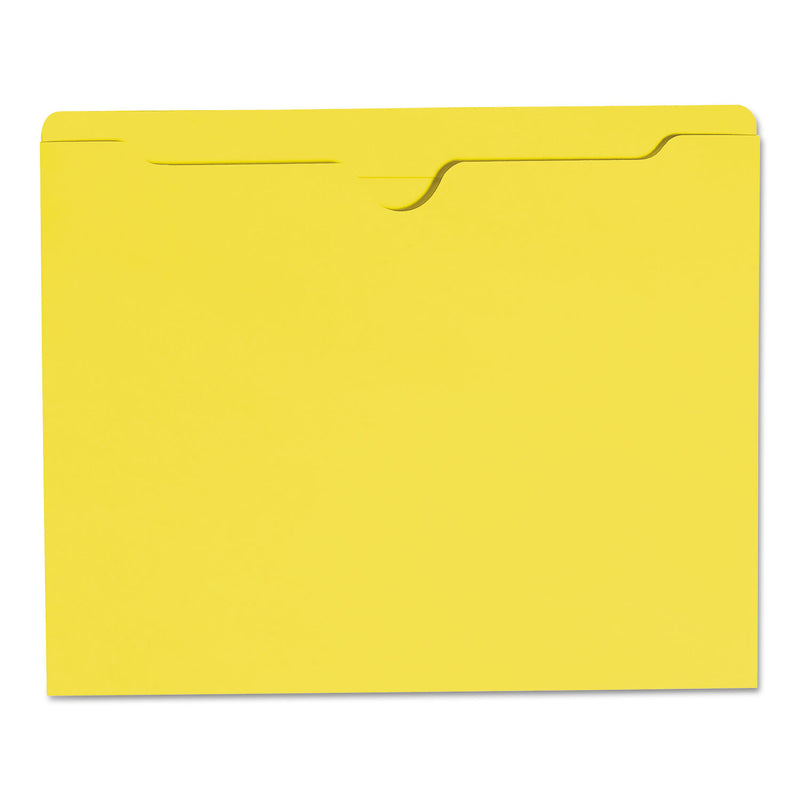 Smead Colored File Jackets with Reinforced Double-Ply Tab, Straight Tab, Letter Size, Yellow, 100/Box