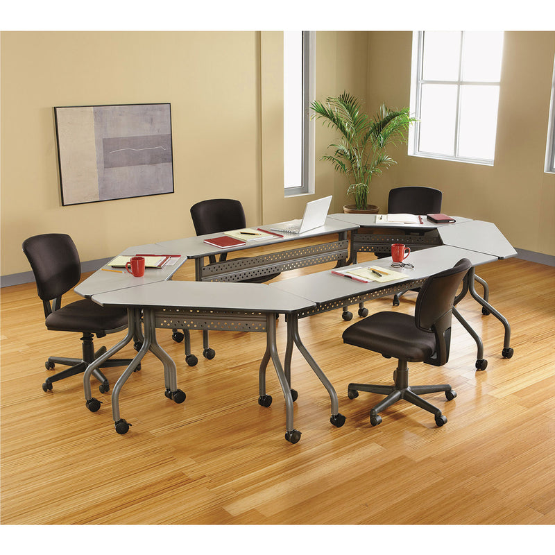 Iceberg OfficeWorks Mobile Training Table, Rectangular, 60w x 18d x 29h, Gray/Charcoal