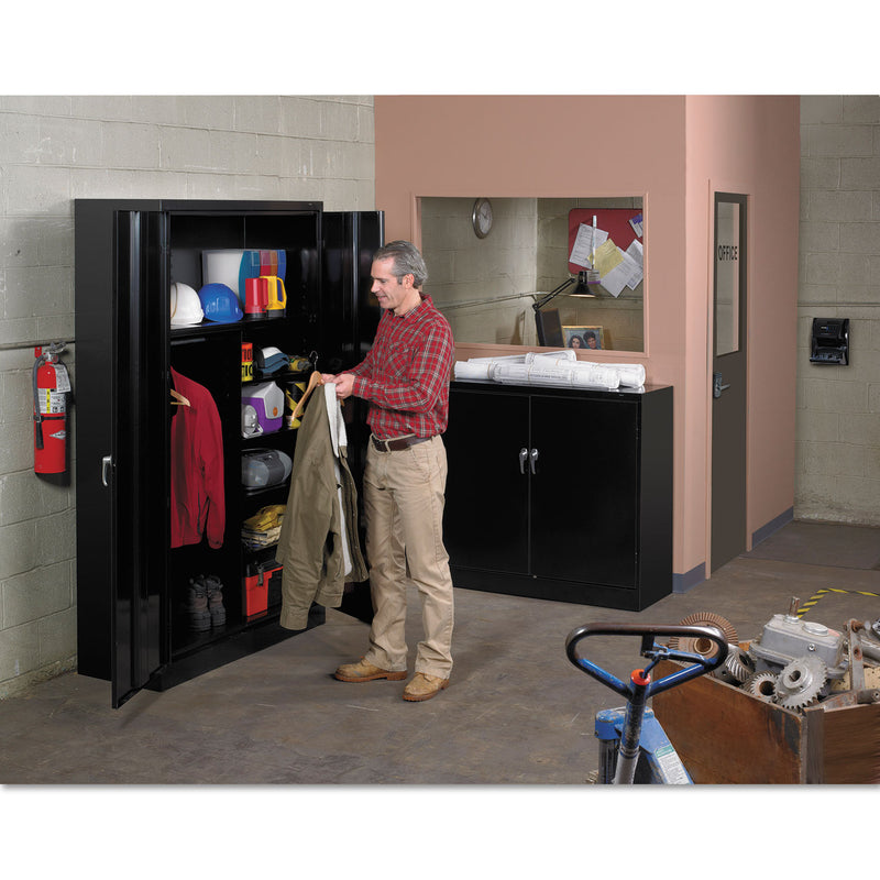 Tennsco Jumbo Combination Steel Storage Cabinet, 48w x 24d x 78h, Putty