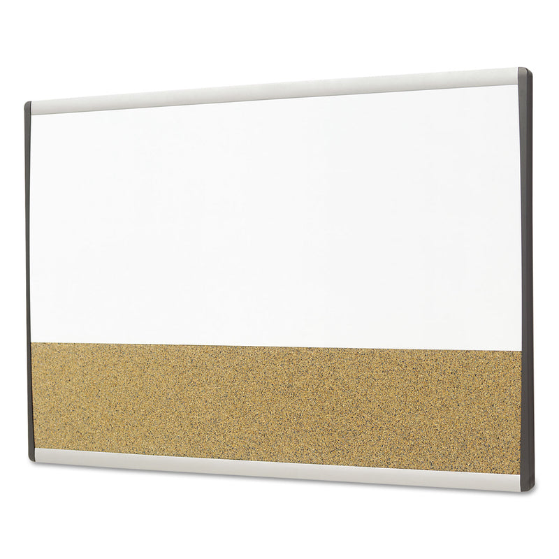 Quartet Magnetic Dry-Erase/Cork Board, 18 x 30, White Surface, Silver Aluminum Frame