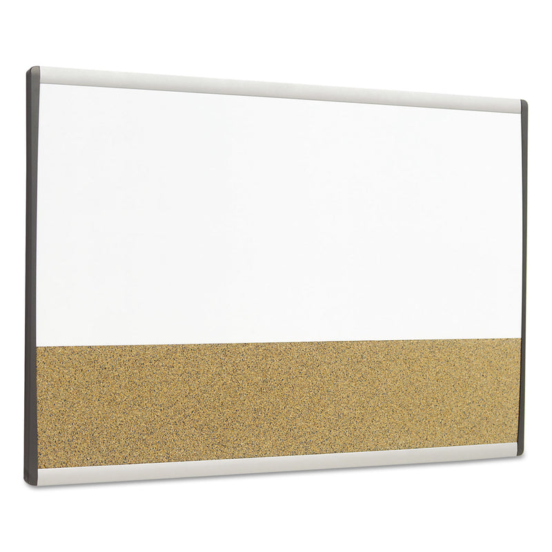 Quartet Magnetic Dry-Erase/Cork Board, 18 x 30, White Surface, Silver Aluminum Frame