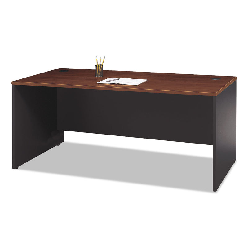 Bush Series C Collection Desk Shell, 71.13" x 29.38" x 29.88", Hansen Cherry/Graphite Gray