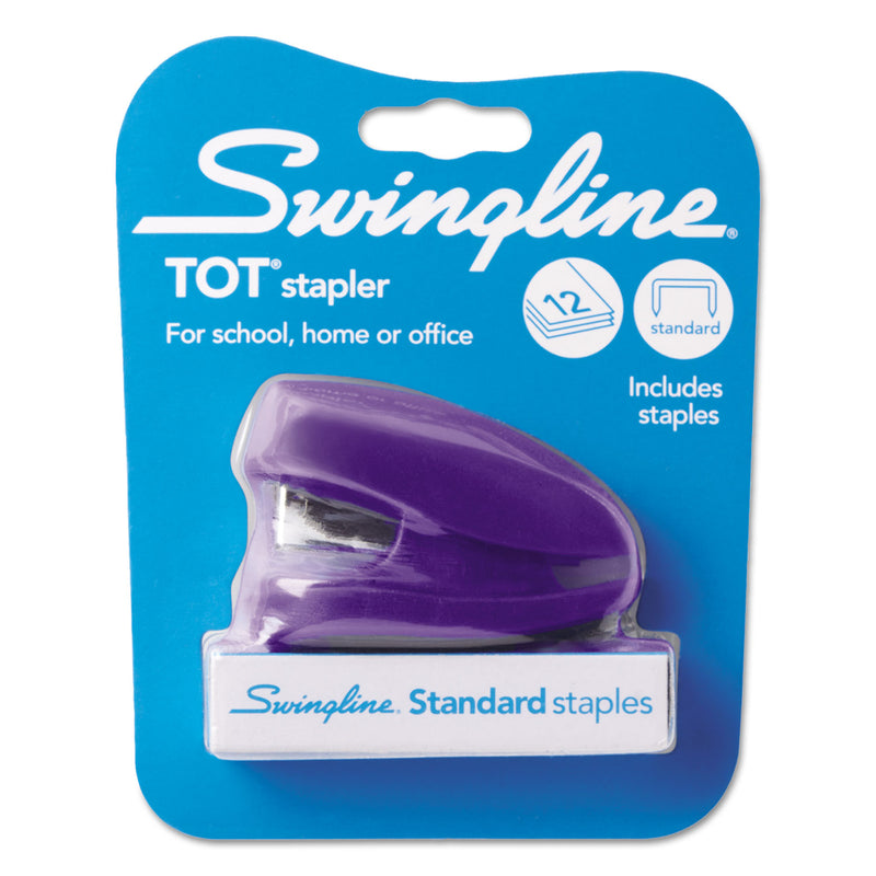 Swingline TOT Mini Stapler, 12-Sheet Capacity, Purple