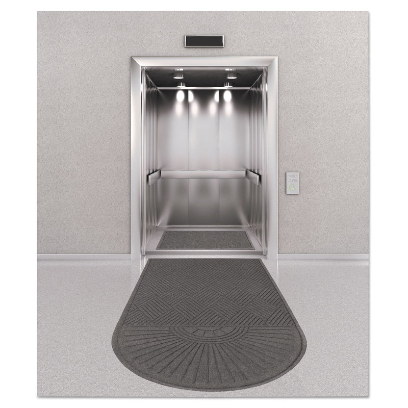 Guardian EcoGuard Diamond Floor Mat, Single Fan, 36 x 72, Charcoal