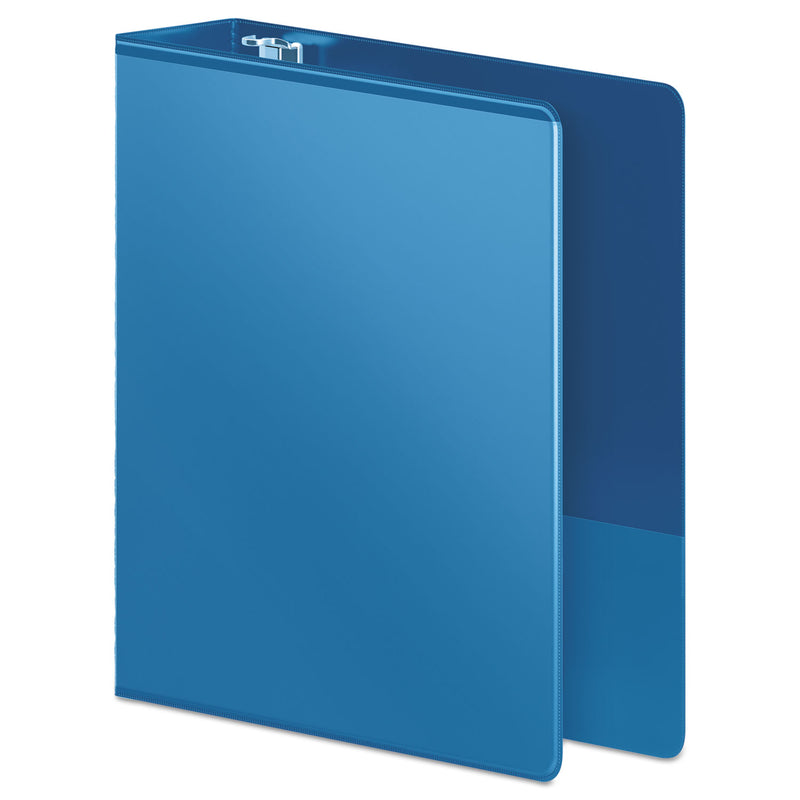 Wilson Jones Heavy-Duty Round Ring View Binder with Extra-Durable Hinge, 3 Rings, 2" Capacity, 11 x 8.5, PC Blue