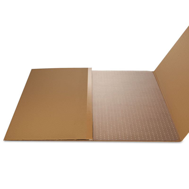 deflecto DuraMat Moderate Use Chair Mat, Low Pile Carpet, Flat, 46 x 60, Rectangle, Clear