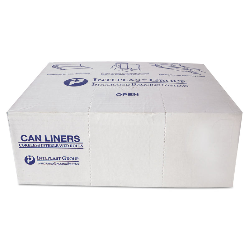 Inteplast Group High-Density Commercial Can Liners, 60 gal, 16 microns, 43" x 48", Natural, 200/Carton