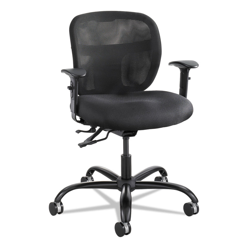 Safco Vue Intensive-Use Mesh Task Chair, Supports Up to 500 lb, 18.5" to 21" Seat Height, Black