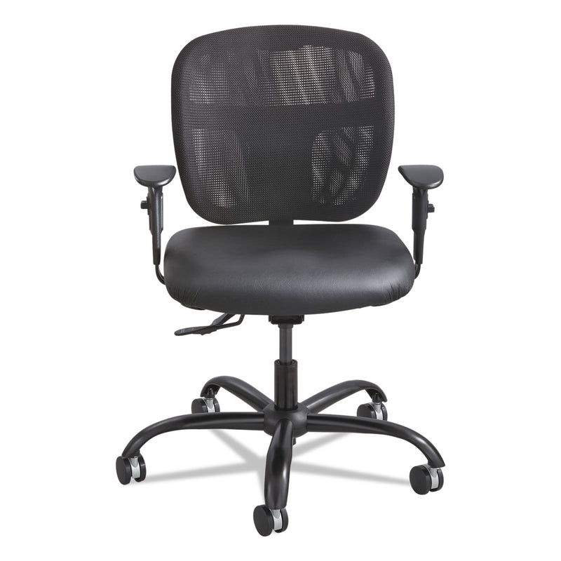 Safco Vue Intensive-Use Mesh Task Chair, Supports Up to 500 lb, 18.5" to 21" Seat Height, Black