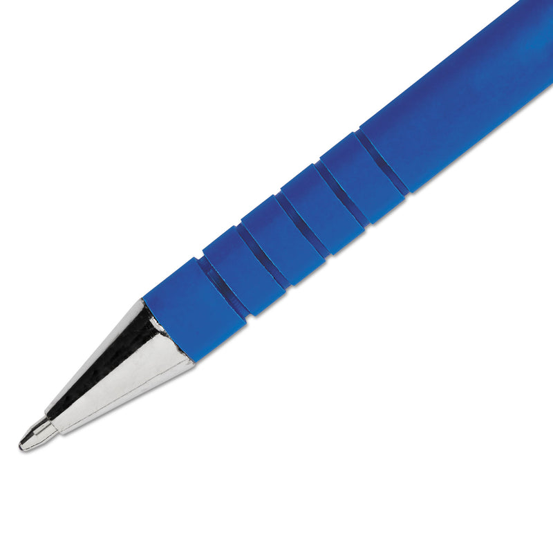 Paper Mate FlexGrip Ultra Ballpoint Pen, Stick, Medium 1 mm, Blue Ink, Blue Barrel, Dozen