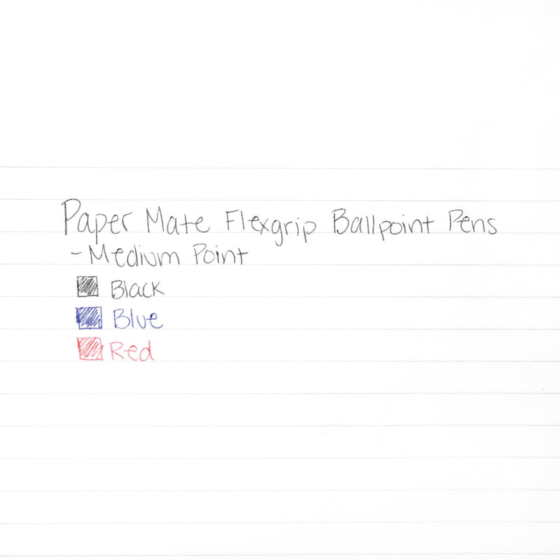 Paper Mate FlexGrip Ultra Ballpoint Pen, Stick, Medium 1 mm, Red Ink, Red Barrel, Dozen