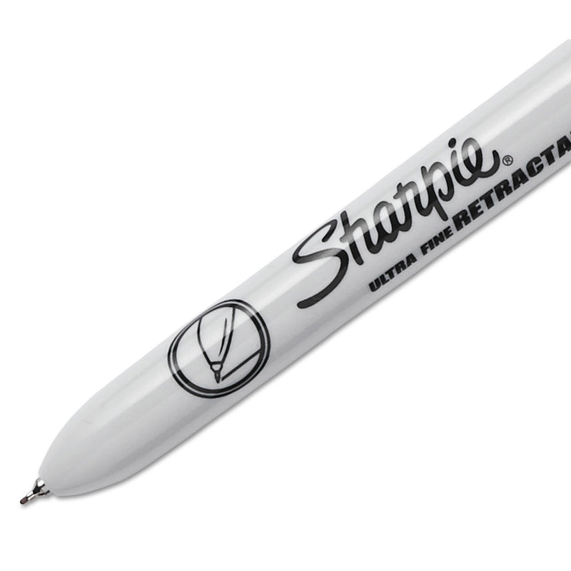 Sharpie Retractable Permanent Marker, Extra-Fine Needle Tip, Red