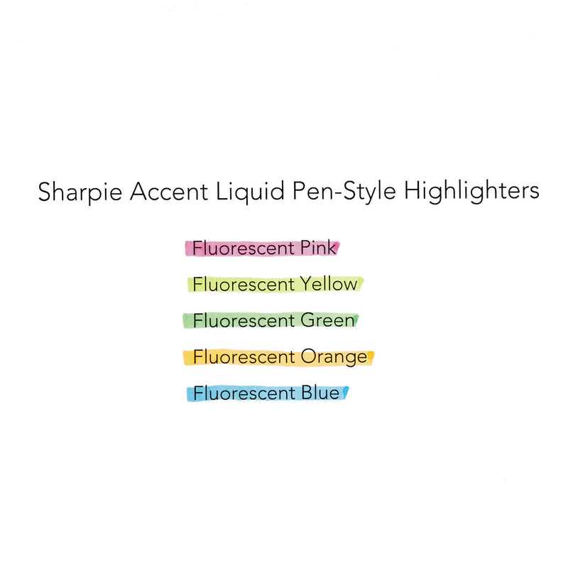 Sharpie Liquid Pen Style Highlighters, Fluorescent Orange Ink, Chisel Tip, Orange/Black/Clear Barrel, Dozen