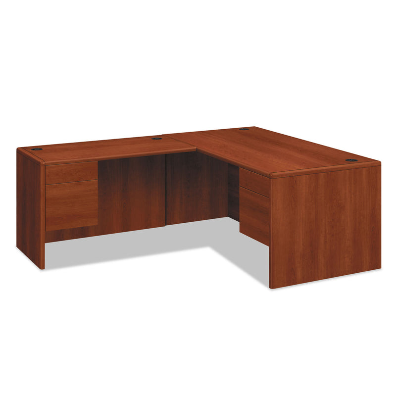 HON 10700 "L" Workstation Return, Left 3/4 Pedestal, 48w x 24d x 29.5h, Cognac