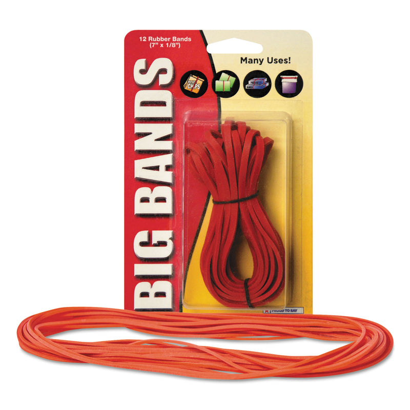 Alliance Big Bands Rubber Bands, Size 117B, 0.06" Gauge, Red, 12/Pack