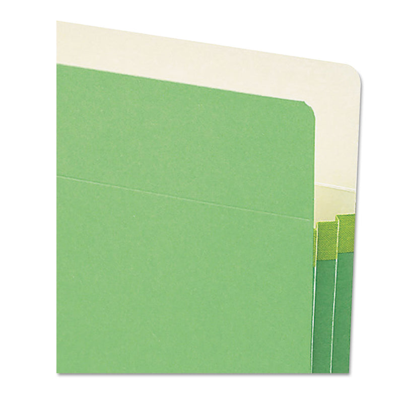 Smead Colored File Pockets, 1.75" Expansion, Letter Size, Green